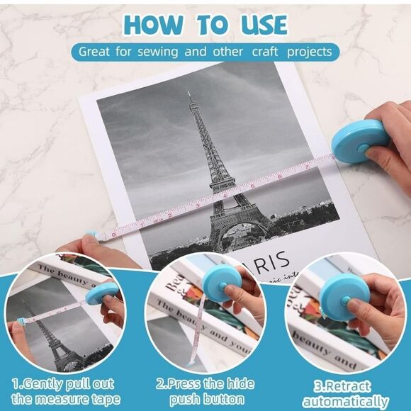 Tape Measure 60 Inch Retractable Measuring Tape for Body and more - Picture 5 of 6